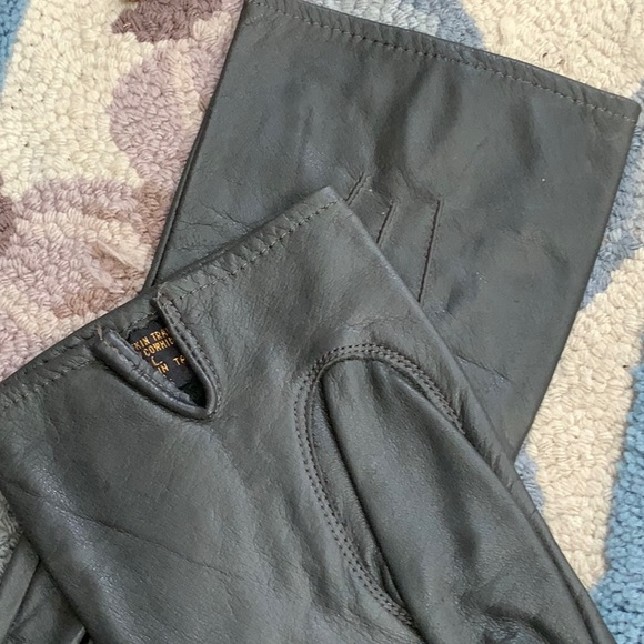 Vintage Men’s Deerskin Trading Post Leather Gloves. Size Large. Black - Picture 5 of 5